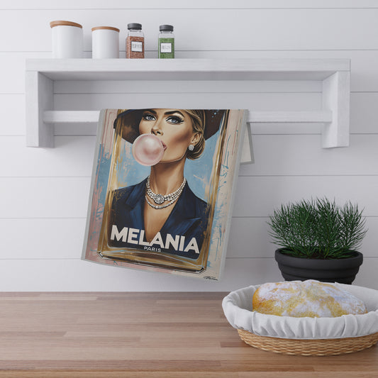 Trump First Lady Tea Towels, Melania Paris Perfume MAGA Kitchen Hand Towels - cotton, poly, patriotic, political, conservative, Trump