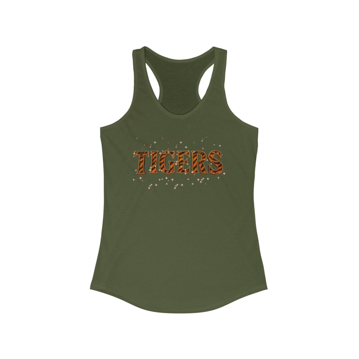 Racerback Tank Tiger Baseball Fan Gear Apparel, Next Level