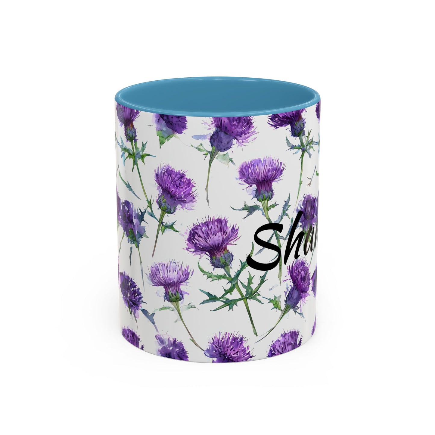 Coffee Mug, Scottish Thistle Design, Tea Cup, Floral Pattern, Gift for Her, Ceramic Mug, Kitchen Decor, Unique Mug, Personalized