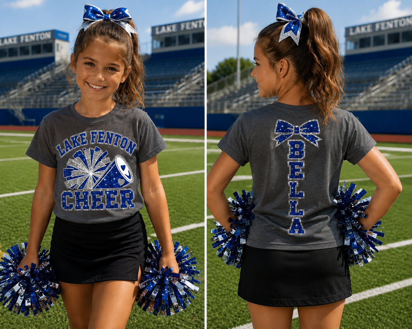 Lake Fenton Cheer Youth T-Shirt | Bella Canvas Blue Devils Cheer Shirt XS-XL