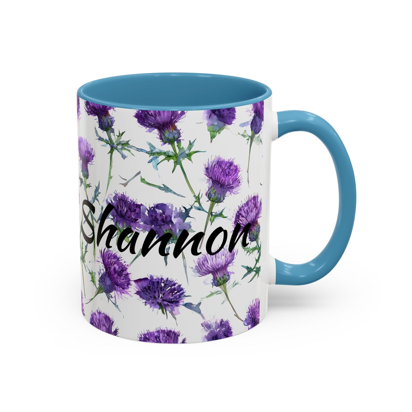 Coffee Mug, Scottish Thistle Design, Tea Cup, Floral Pattern, Gift for Her, Ceramic Mug, Kitchen Decor, Unique Mug, Personalized