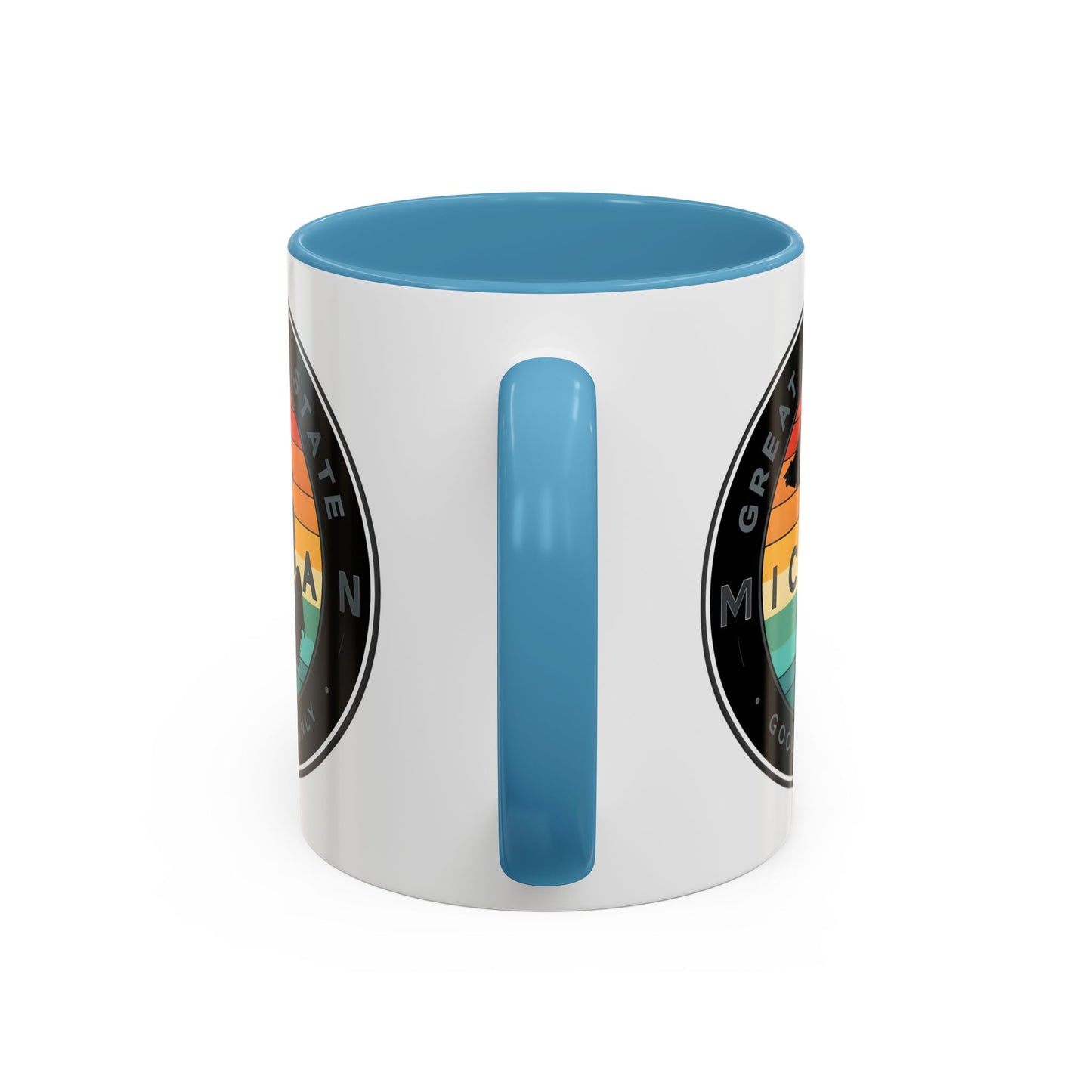Michigan Accent Coffee Mug, Great Lakes State Cup, Personalized Gift for Michiganders, Camping, Boating, Good Vibes Only