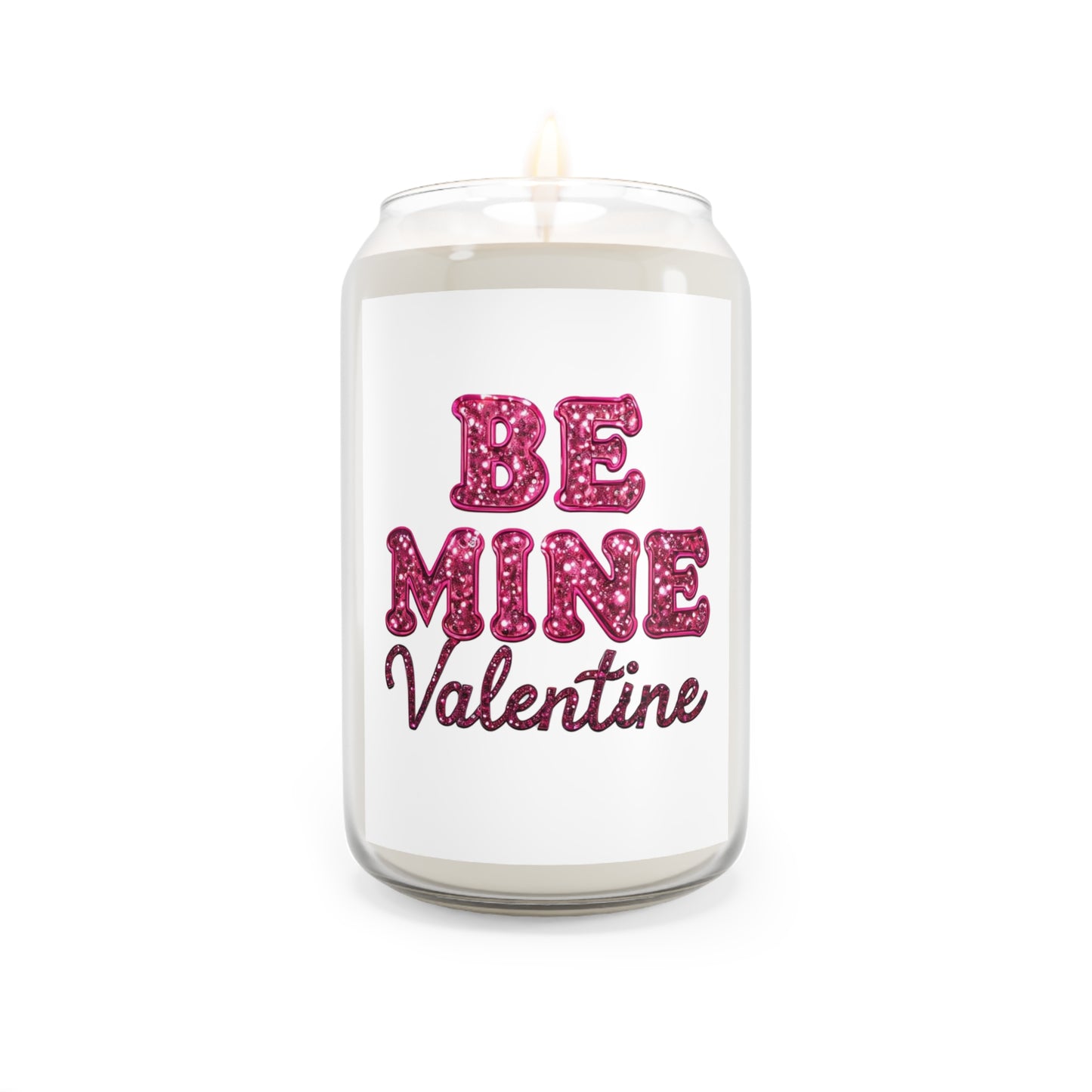 Candle, Be Mine Faux Sequin Valentine's Design, 13.75oz