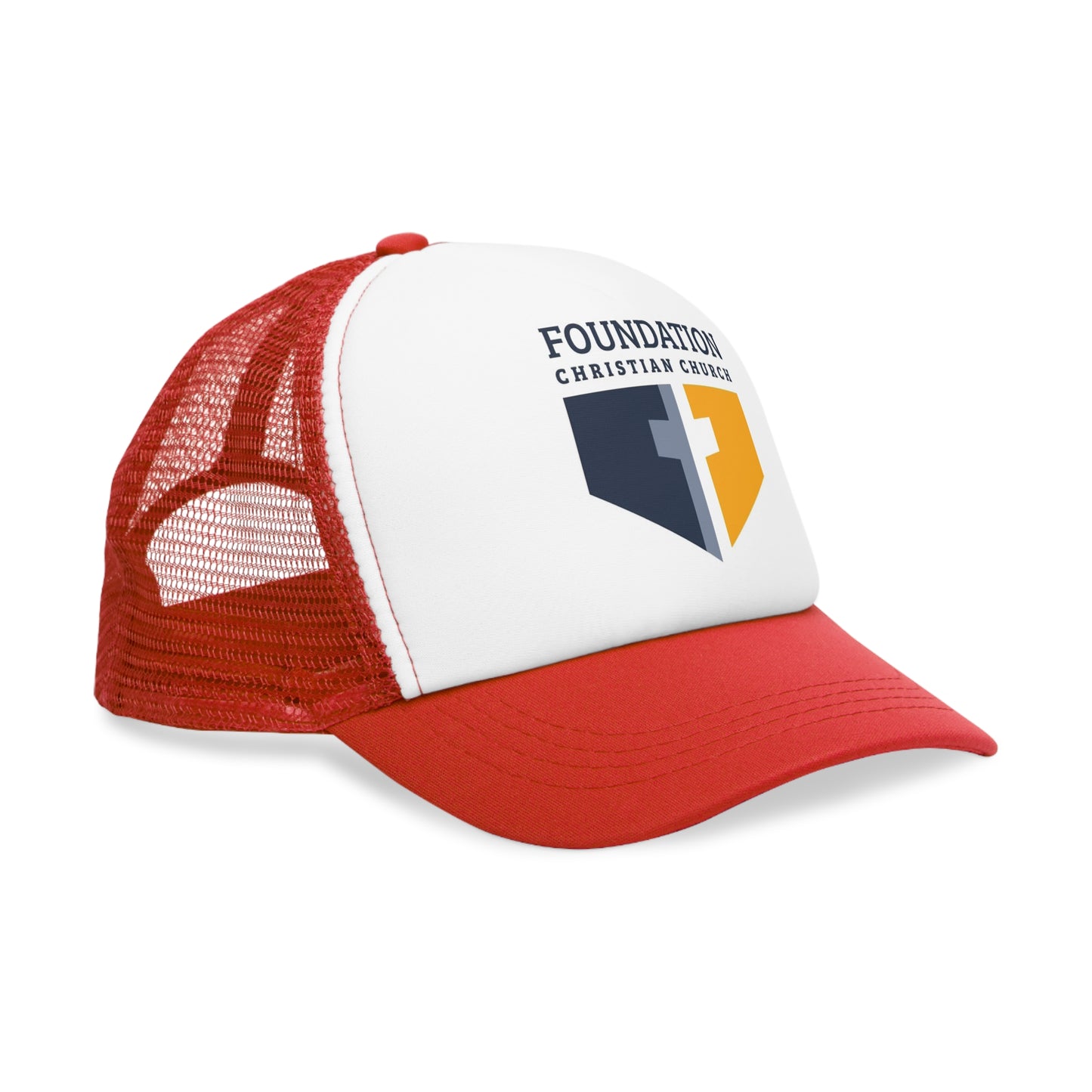 Foundation Christian Church Mesh Cap, Oakland University, Michigan, Faith, Cross, Baseball Hat, College, Rochester Michigan