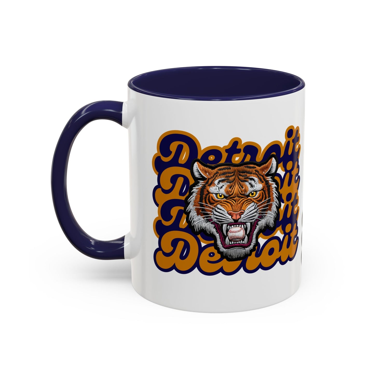Bold Detroit Baseball, Tiger Coffee Mug, Fun Gift for Detroit Fans, Cute Tea Mug, Customizable Accent Mug, Collectible Sports Mug
