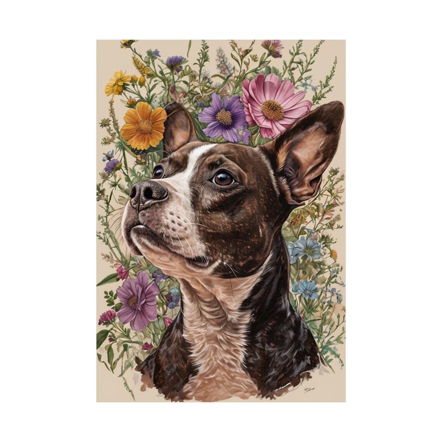 Poster - Jack Russel Boston Terrier Mix BoJack Matte Vertical