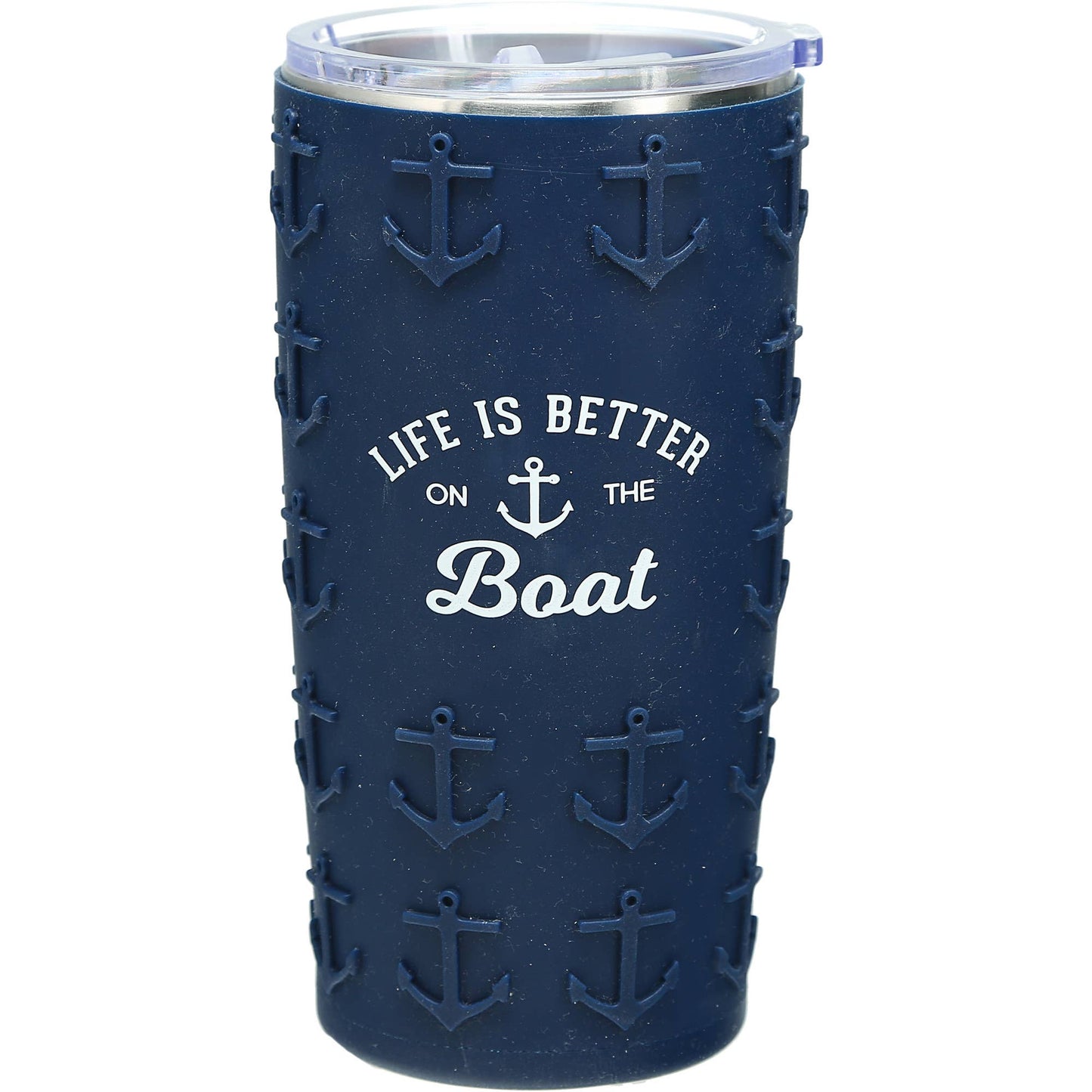 On The Boat - 20 oz Travel Tumbler with 3D Silicone Wrap
