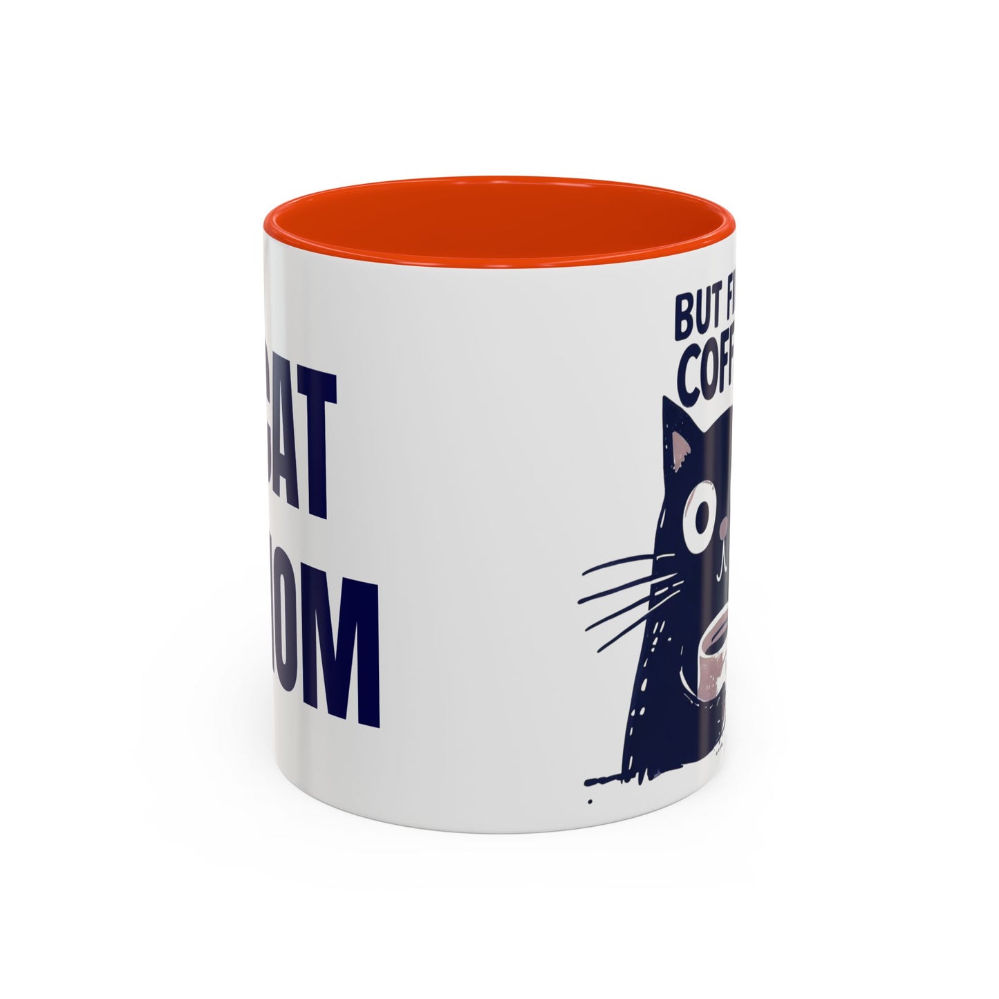 But First Coffee Cat Mug - Colorful 11oz/15oz Coffee Cup, Perfect for Cat Lovers, Gift for Mom, Birthday, Housewarming