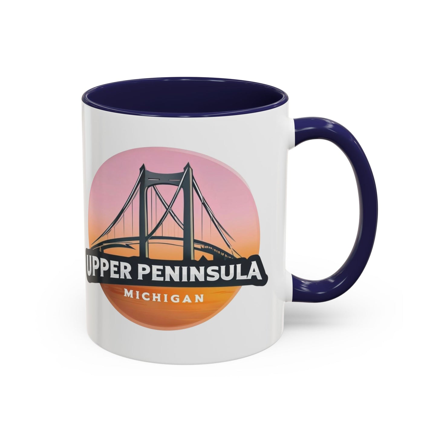 Coffee Mug, Mackinac Bridge Upper Peninsula Michigan Personalized Cup, Mackinac Island, Custom Name Mug, Gift for Coffee Lover, Travel Mug,