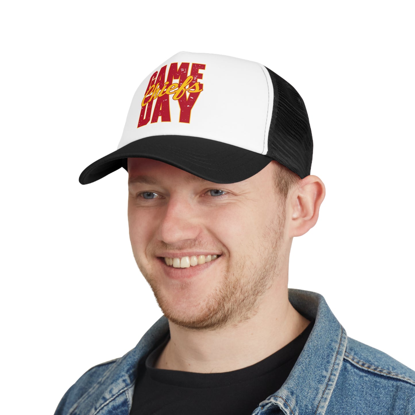 Mesh Cap for Chiefs Game Day Fans - Chiefs Football Baseball Soccer Fan Apparel, Volleyball Softball Hat