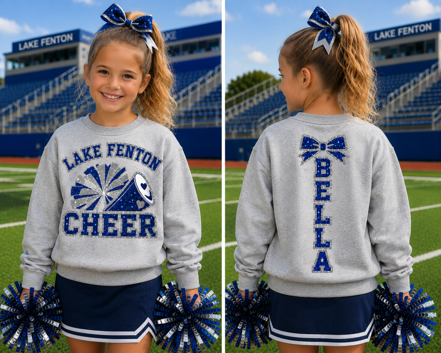 Lake Fenton Cheer Youth Sweatshirt | Blue Devils Cheer Spirit Wear XS-XL