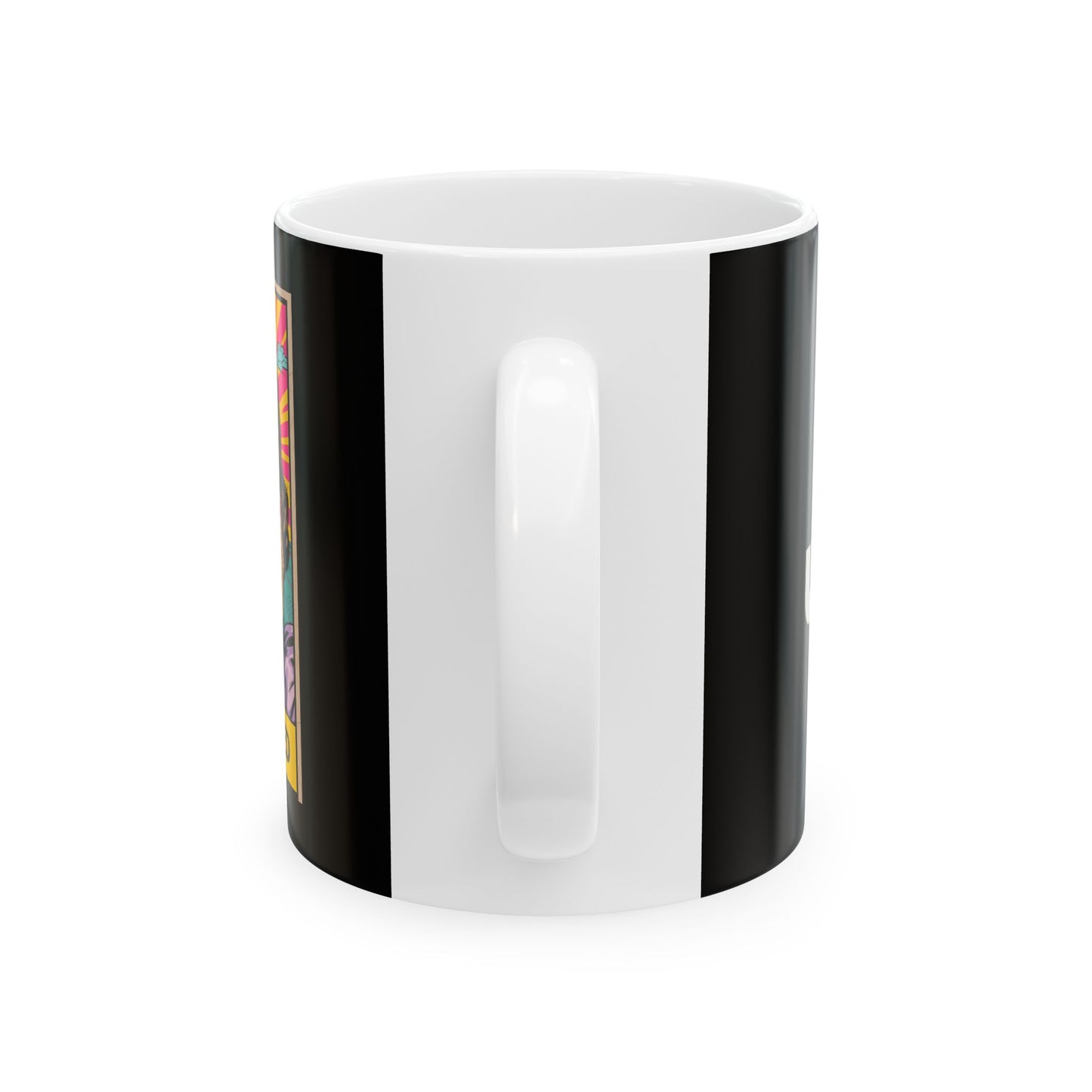 Caffeinated Retro Ceramic Mug - Perfect for Coffee Lovers, Personalized Coffee Mug, Fun Funny Coffee Mug, Coffee Lover Gift Idea, Custom Gift