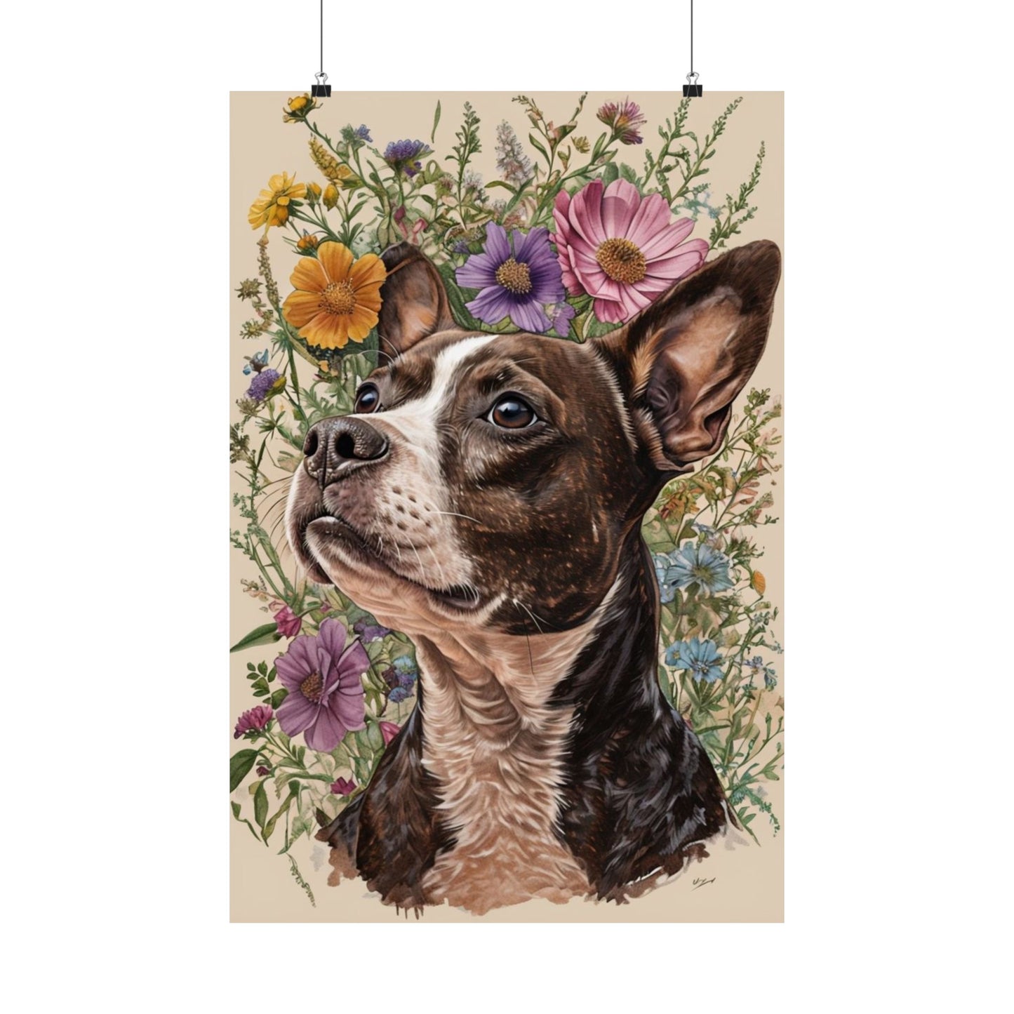 Poster - Jack Russel Boston Terrier Mix BoJack Matte Vertical