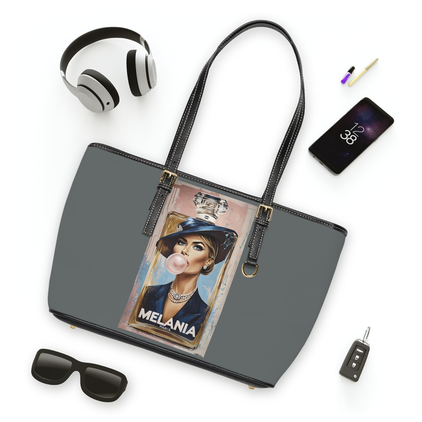 Shoulder Bag, Melania Trump First Lady Perfume Paris Inaugural Mother's Day Valentine's Day, Handbag, Crossbody Purse, Designer Tote,