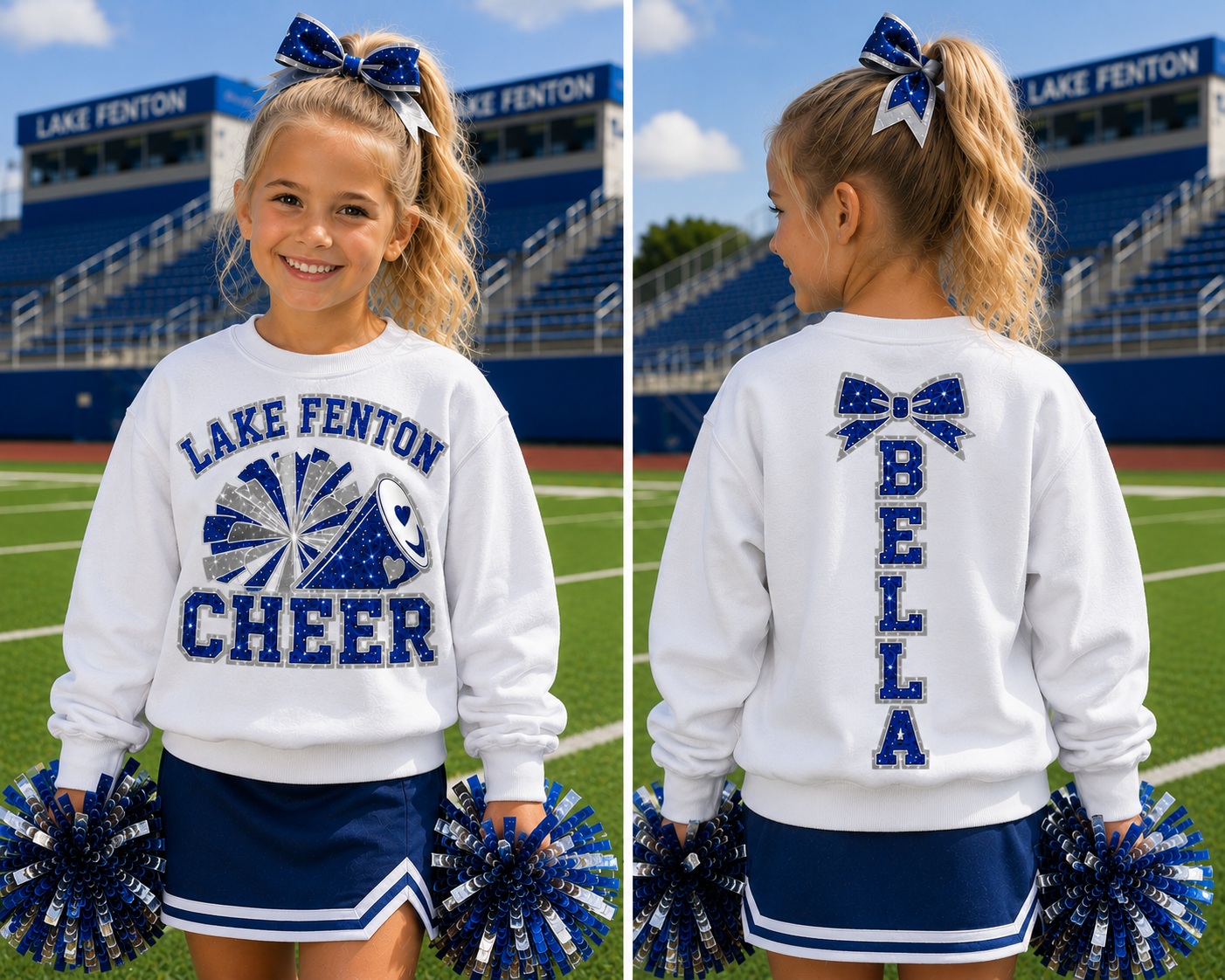 Lake Fenton Cheer Youth Sweatshirt | Blue Devils Cheer Spirit Wear XS-XL