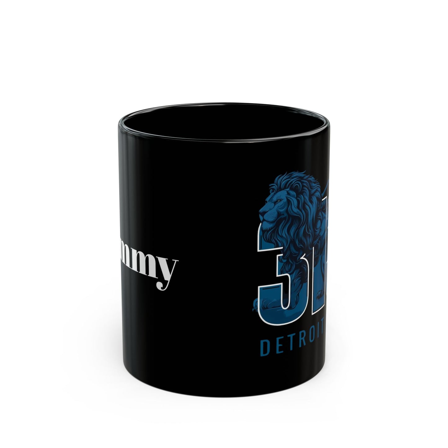 Detroit Grit 313 Black Mug, Detroit Football Lions Fan Cup, 11oz, 15oz, Sports Team Gift, Team Spirit Mug