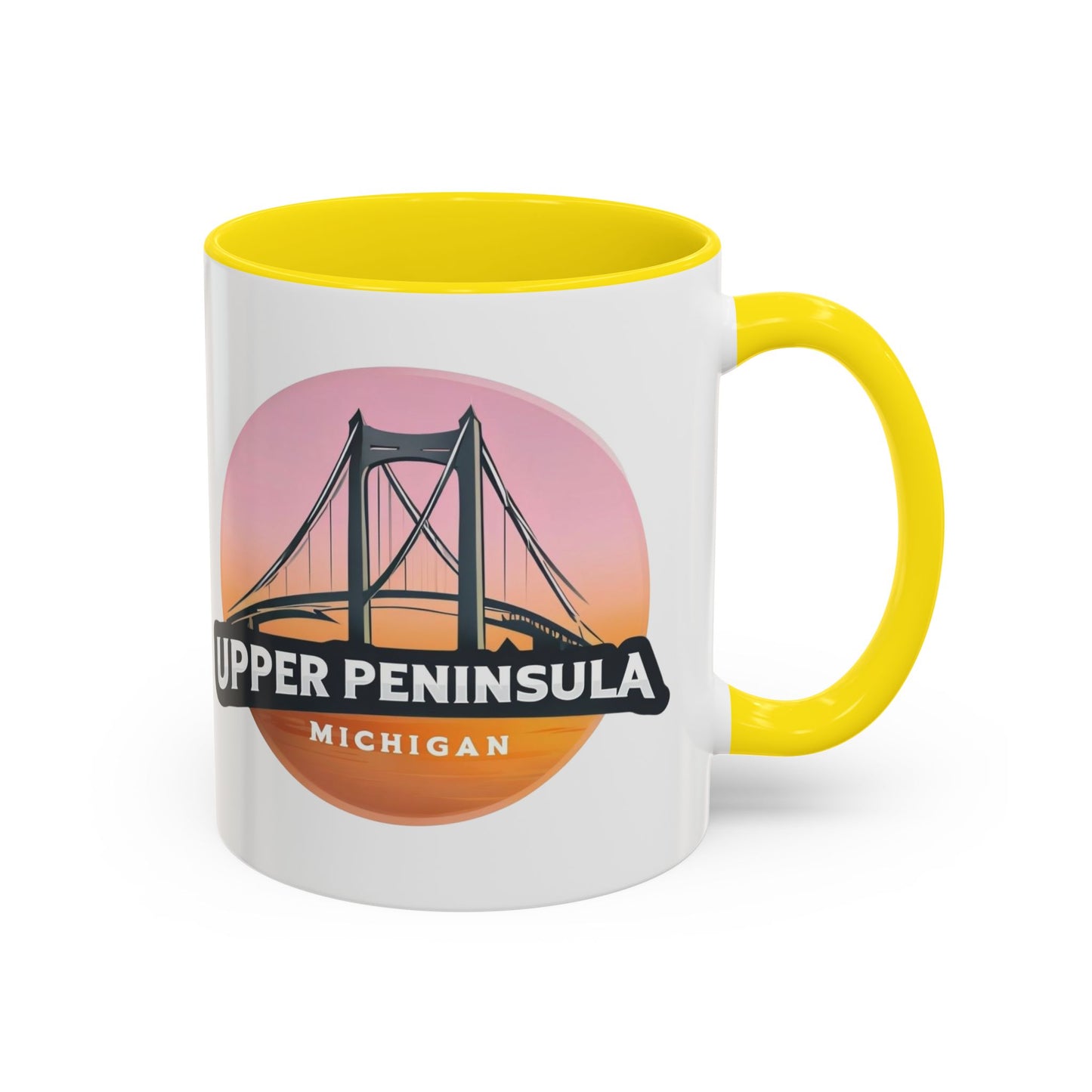 Coffee Mug, Mackinac Bridge Upper Peninsula Michigan Personalized Cup, Mackinac Island, Custom Name Mug, Gift for Coffee Lover, Travel Mug,