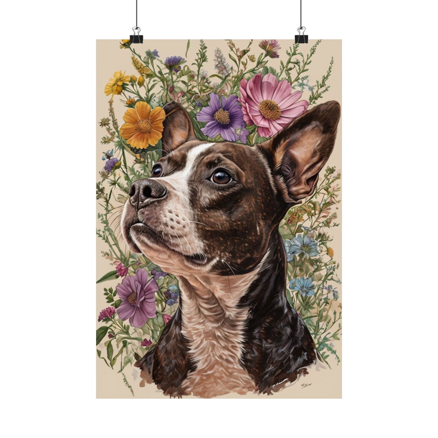 Poster - Jack Russel Boston Terrier Mix BoJack Matte Vertical