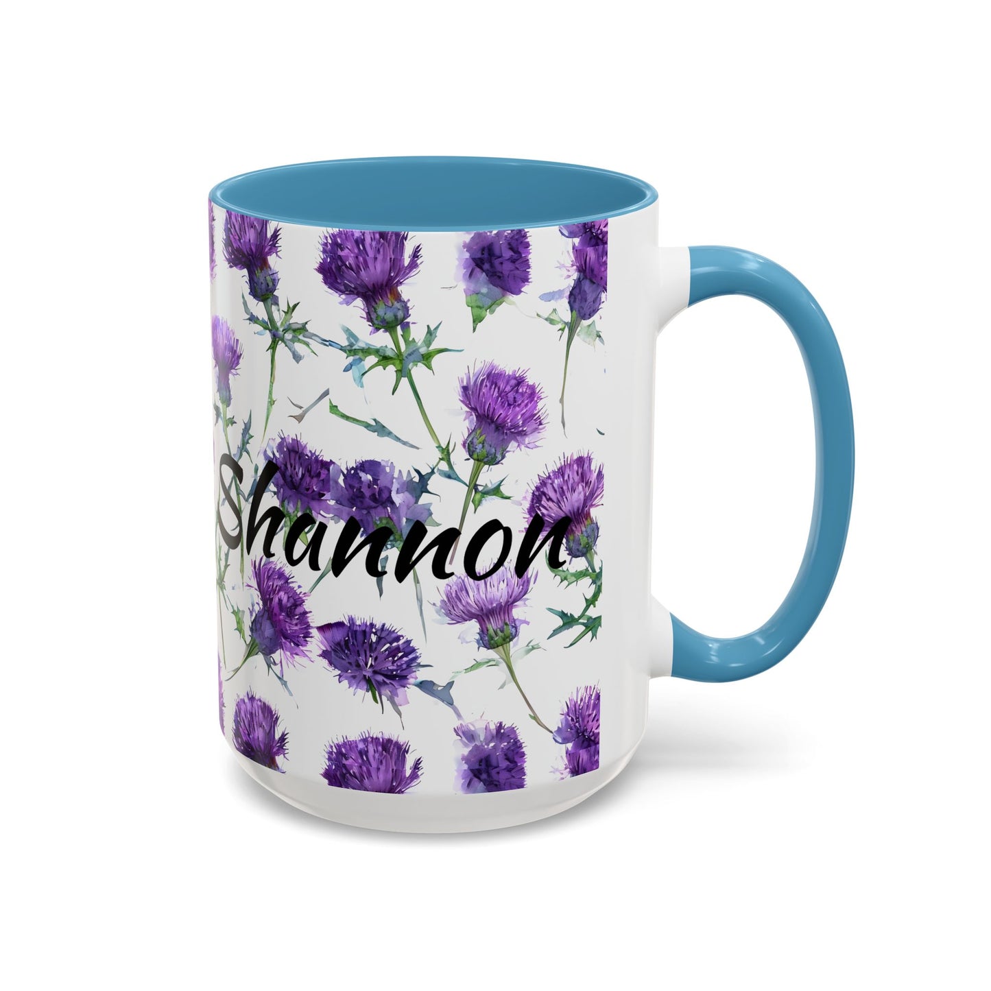 Coffee Mug, Scottish Thistle Design, Tea Cup, Floral Pattern, Gift for Her, Ceramic Mug, Kitchen Decor, Unique Mug, Personalized