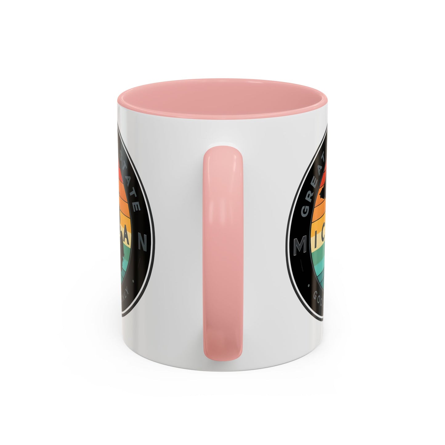 Michigan Accent Coffee Mug, Great Lakes State Cup, Personalized Gift for Michiganders, Camping, Boating, Good Vibes Only