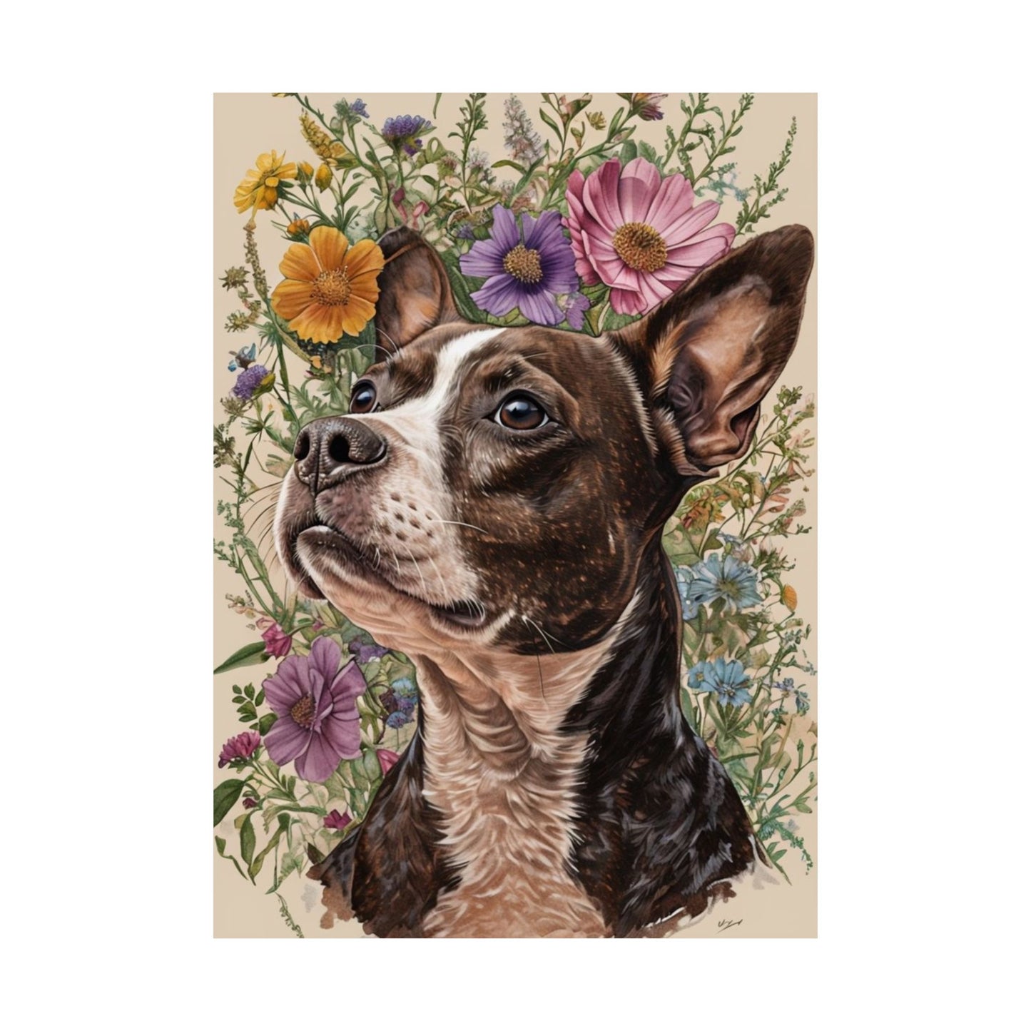 Poster - Jack Russel Boston Terrier Mix BoJack Matte Vertical