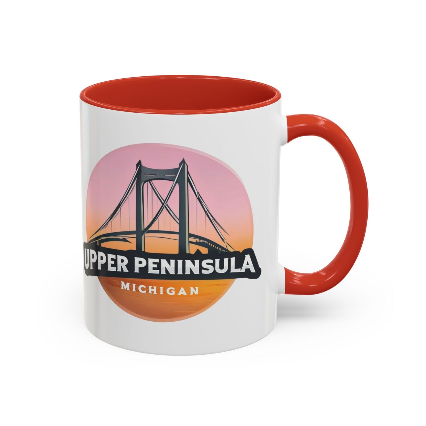 Coffee Mug, Mackinac Bridge Upper Peninsula Michigan Personalized Cup, Mackinac Island, Custom Name Mug, Gift for Coffee Lover, Travel Mug,