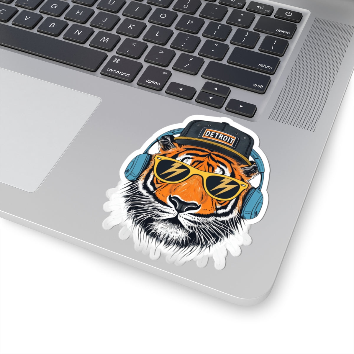 Cool Tiger Kiss-Cut Stickers | Funky Laptop Decal, Cool Vibes Decor, Animal Stickers, Gift for Music Lovers, Detroit Pride