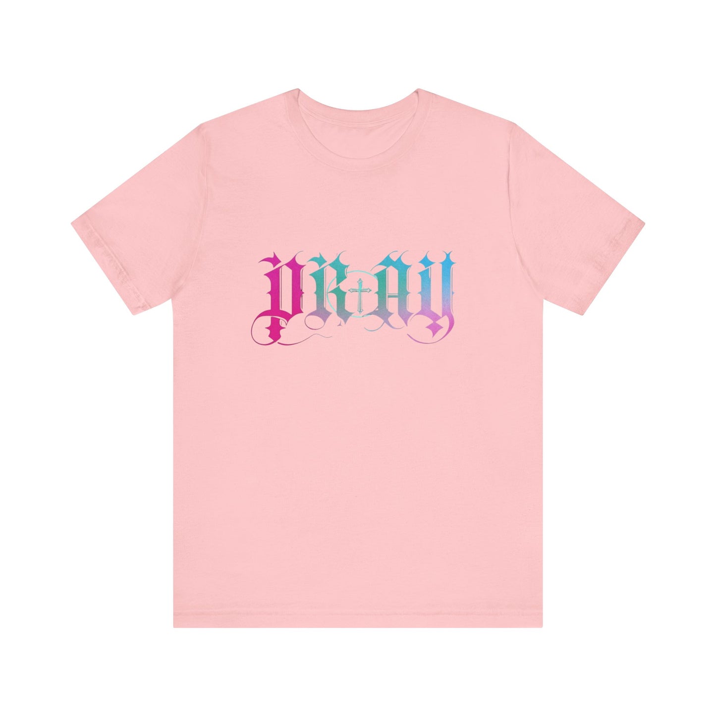 Pray with Cross Unisex T-Shirt, Religious Graphic Tee, Christian Gift, Bella Canvas Shirt, Unisex Jersey Top