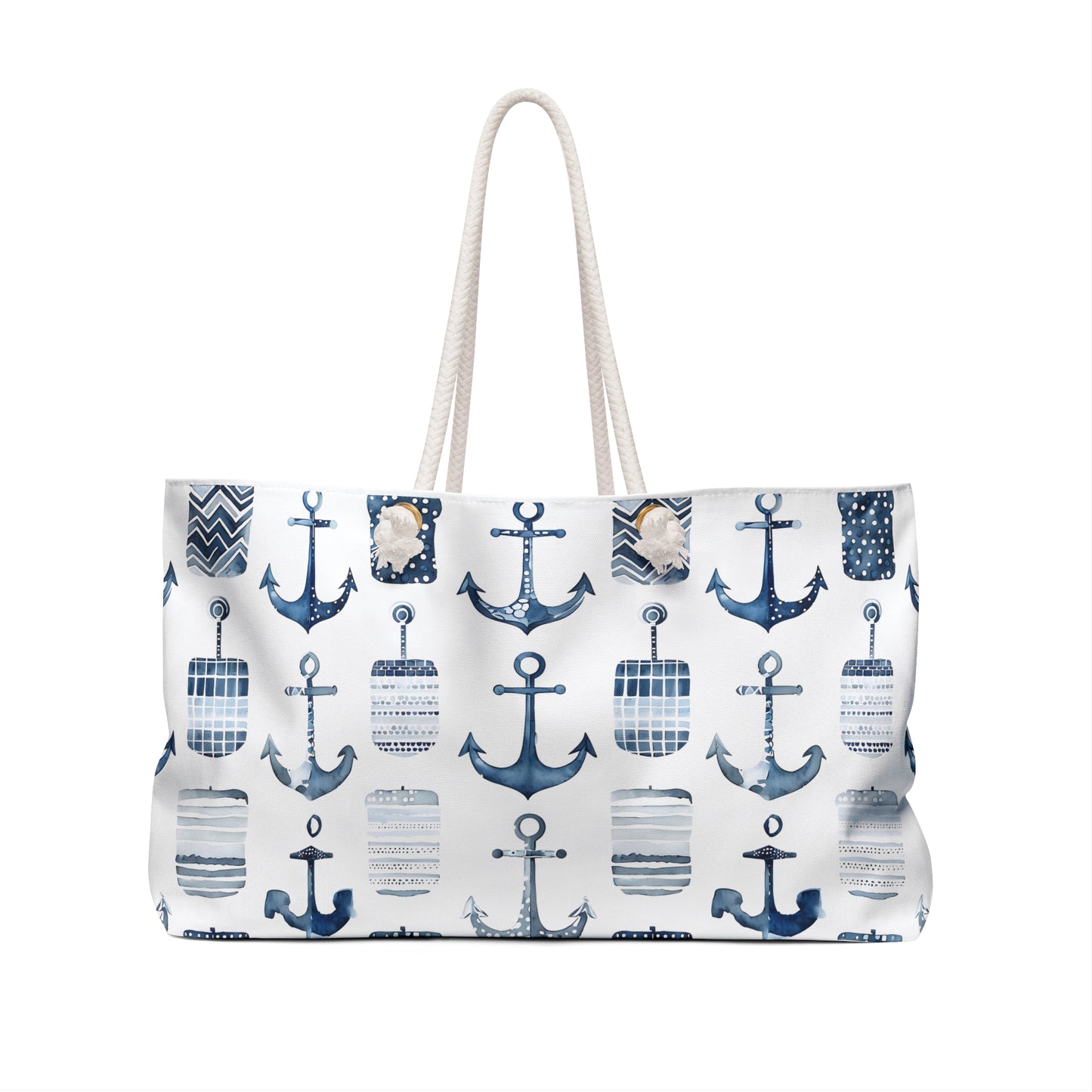 Weekender Bag - Nautical Anchor Personalized Custom Add Name, Mother's Day Gift, Vacation Tote, Boat Tote, Camping Tote, Cruise Tote