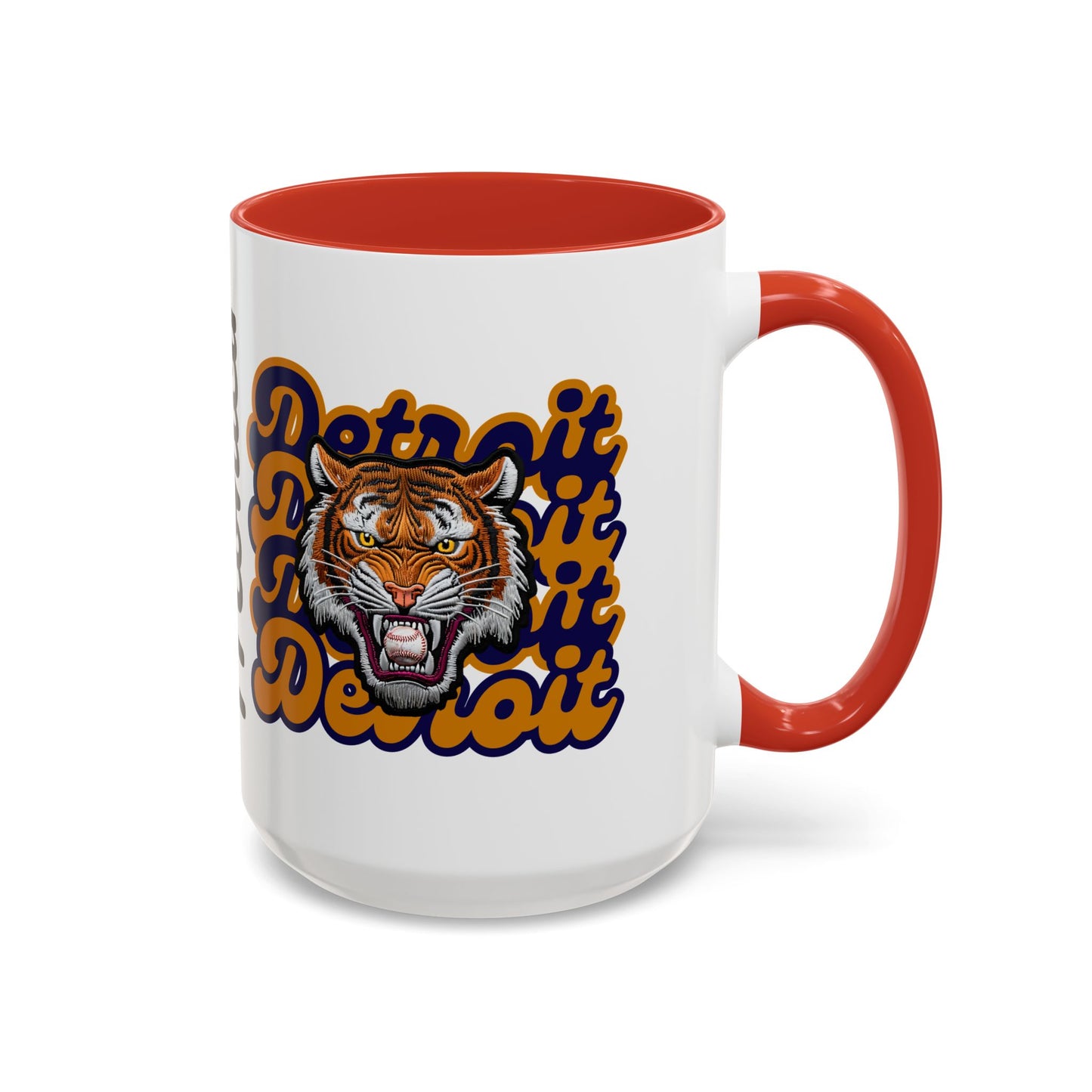 Bold Detroit Baseball, Tiger Coffee Mug, Fun Gift for Detroit Fans, Cute Tea Mug, Customizable Accent Mug, Collectible Sports Mug