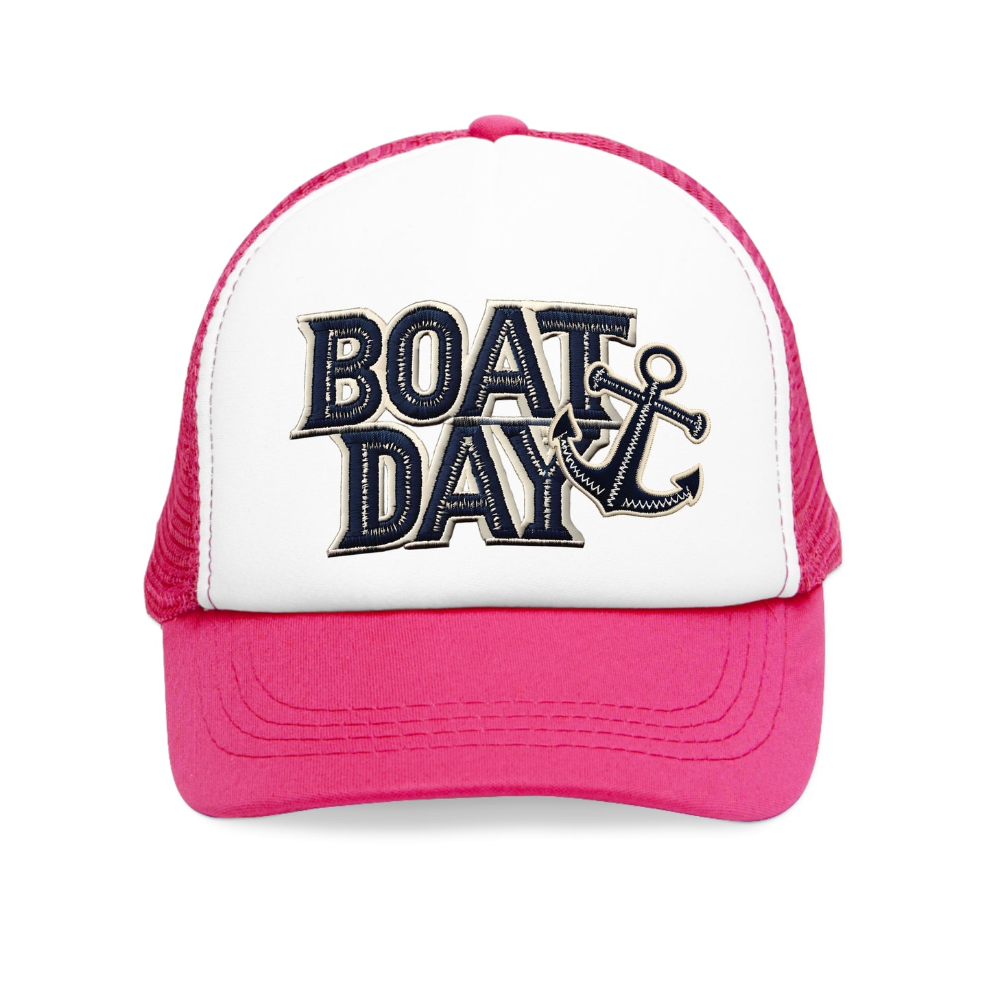 Mesh Cap, Nautical Anchor Boat Day Boat Life, Sailor Hat, Cruise Apparel, Ship Theme Trucker Hat, Yacht Life