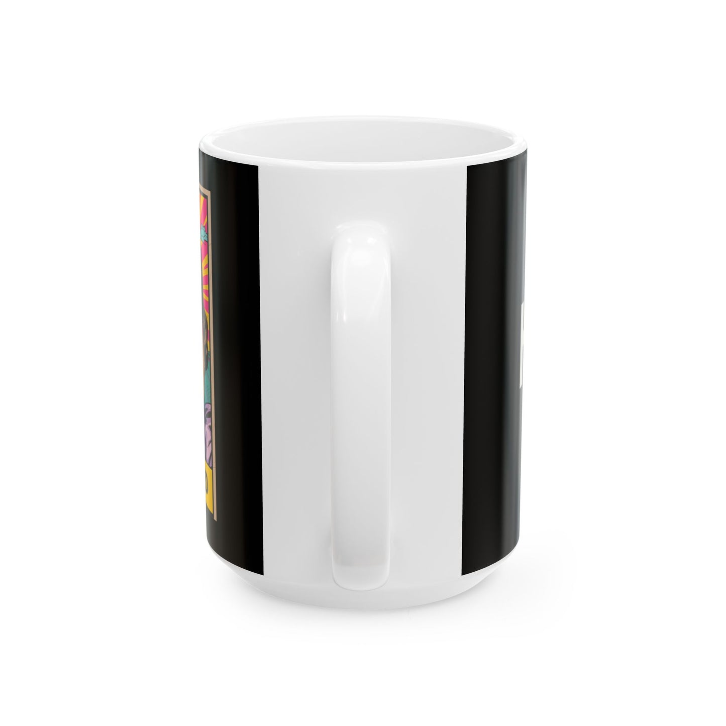 Caffeinated Retro Ceramic Mug - Perfect for Coffee Lovers, Personalized Coffee Mug, Fun Funny Coffee Mug, Coffee Lover Gift Idea, Custom Gift
