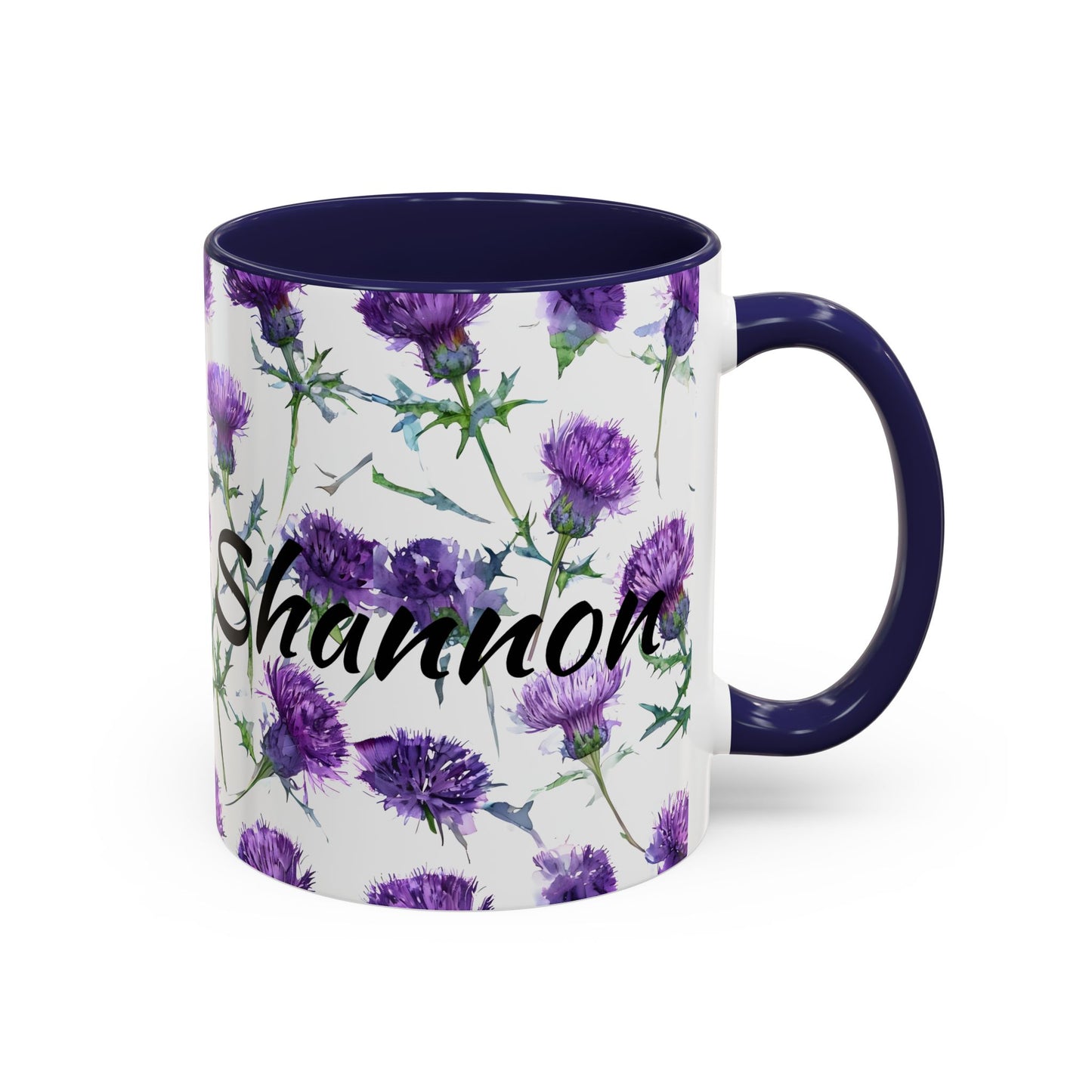 Coffee Mug, Scottish Thistle Design, Tea Cup, Floral Pattern, Gift for Her, Ceramic Mug, Kitchen Decor, Unique Mug, Personalized