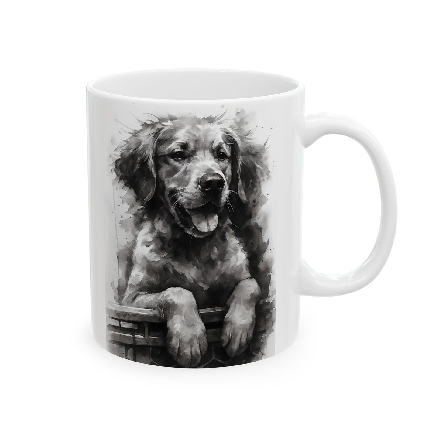 Custom Pet Portrait Mug - Personalized Dog/Cat Coffee Cup, Gift for Pet Lovers, Fun Pet Memorable Mug, Mother's Day, Dog Mom, Dog Dad Gift