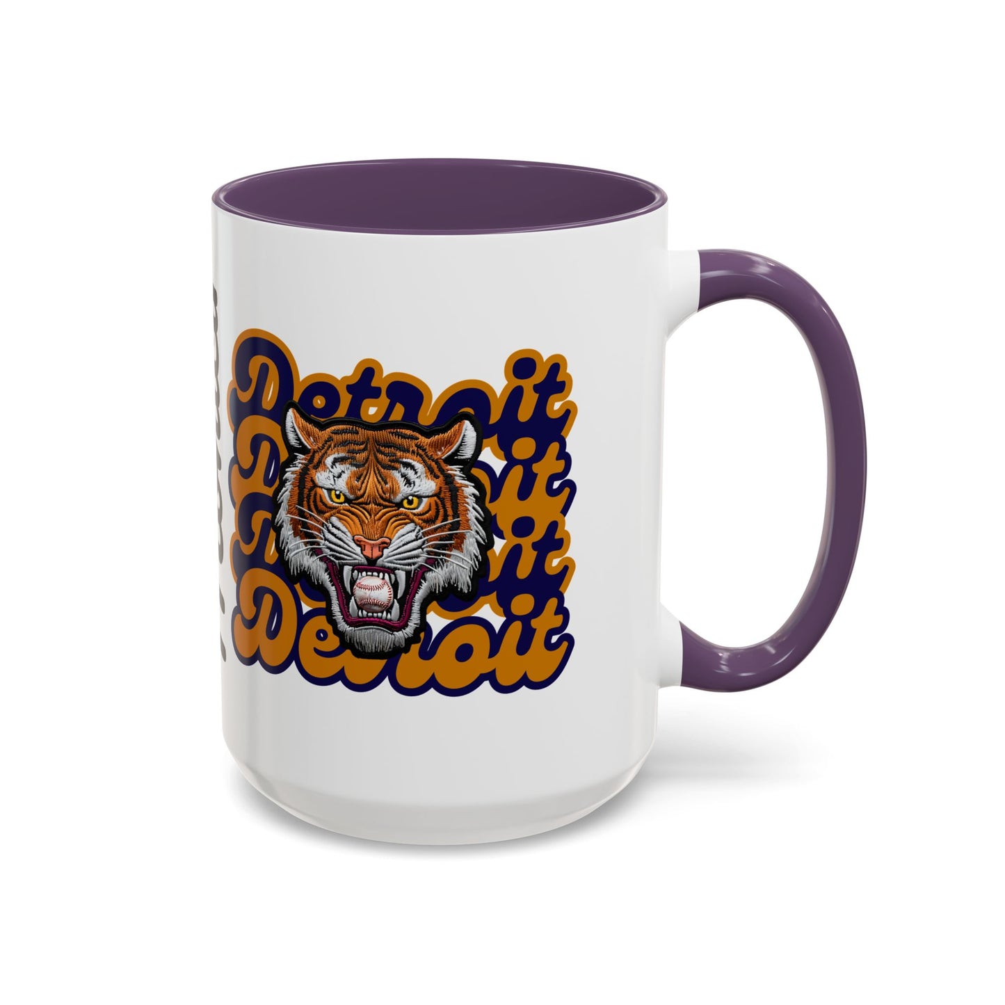 Bold Detroit Baseball, Tiger Coffee Mug, Fun Gift for Detroit Fans, Cute Tea Mug, Customizable Accent Mug, Collectible Sports Mug