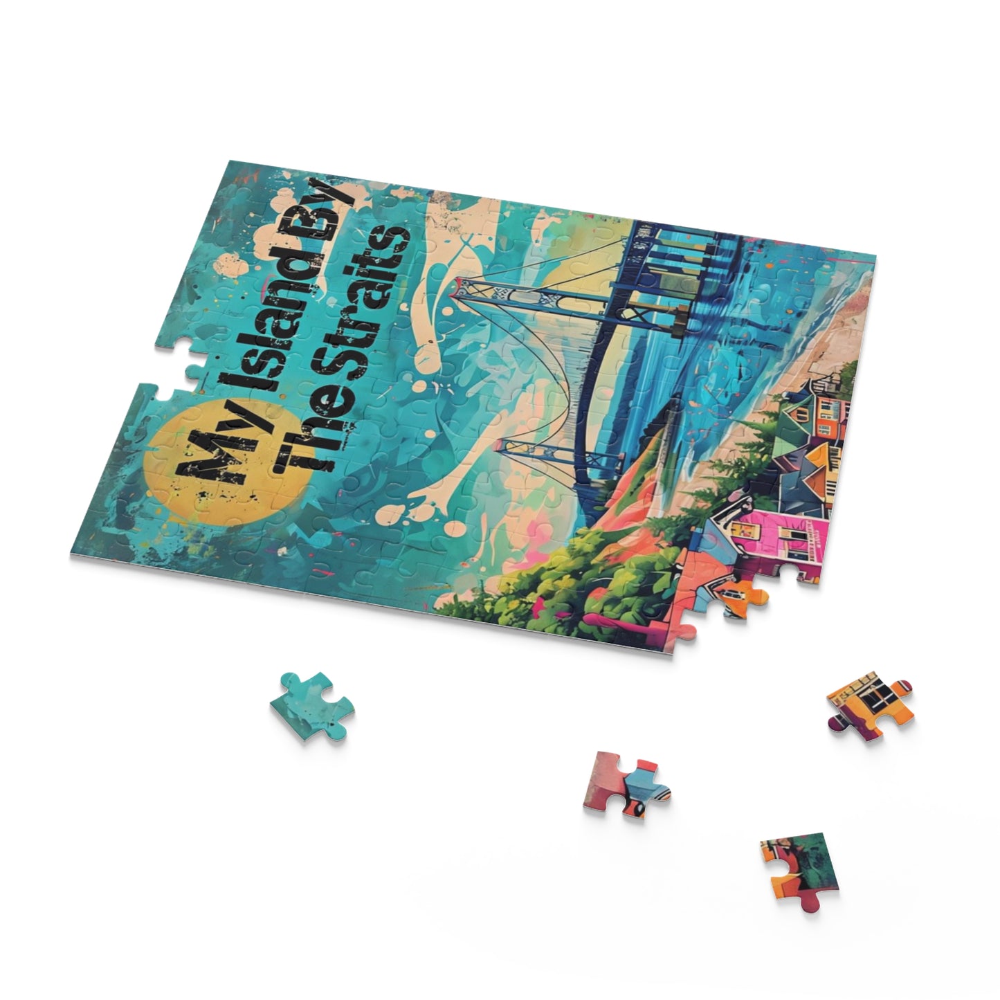 Mackinac Island, Mackinac Bridge, Great Lakes, Mackinaw City Michigan, Upper Peninsula Puzzle (120, 252, 500-Piece), Mother's Day Gift Idea
