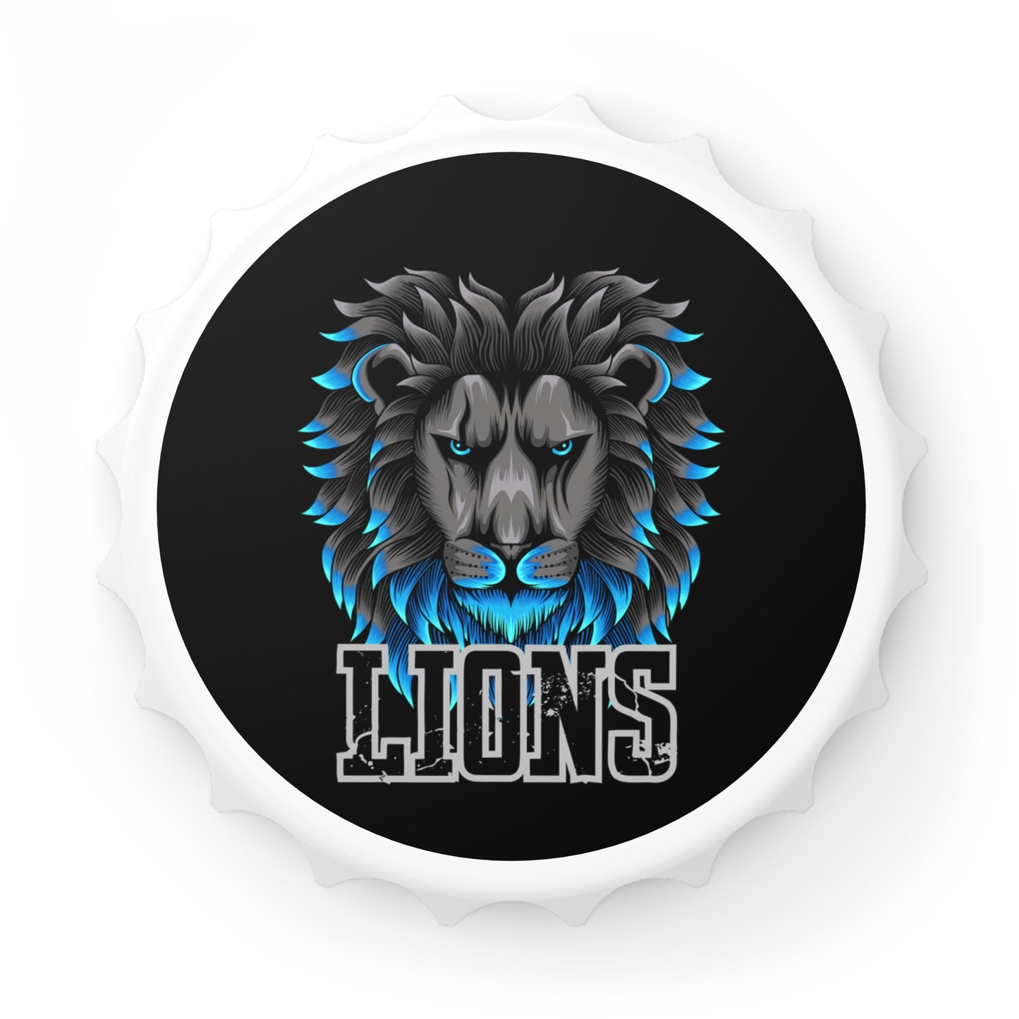 Lion Mascot, Detroit Lion, Youth Football Lion, Detroit, Bottle Opener, Magnet, Man Cave, Lion Fan, Beer Bottle Opener, Father's Day Gift