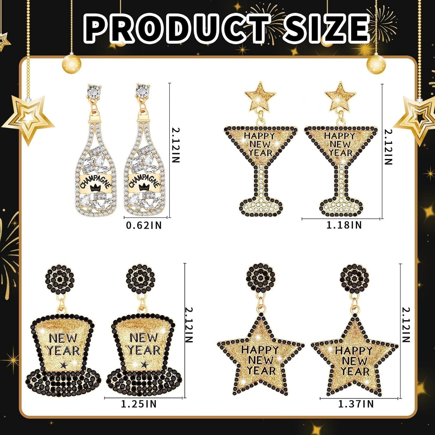 New Years Earrings