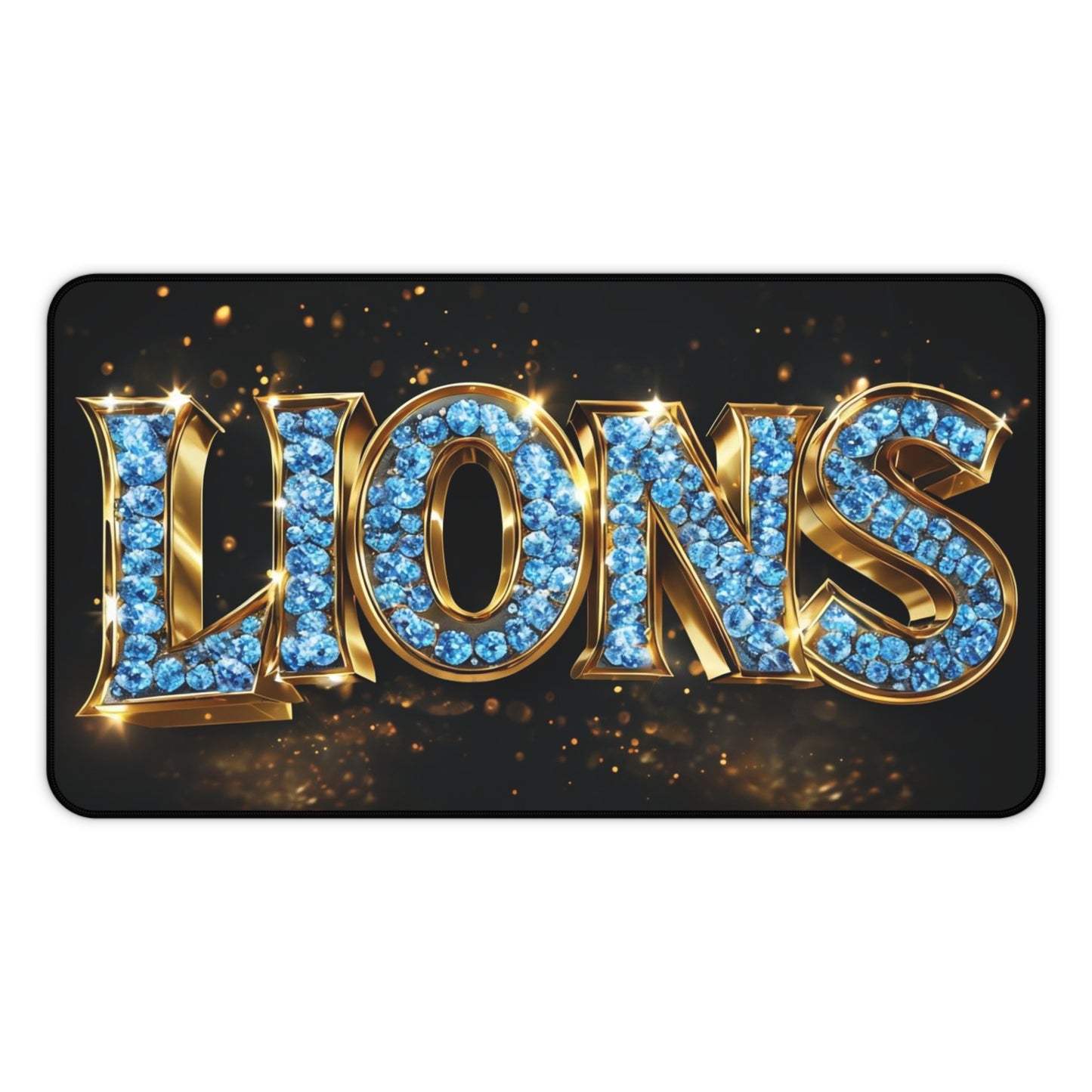 Lions Bling Desk Mat, Lions Fan, Lion Lover Gift, Square Mouse Pad, Animal Print Decor, Office Desk Accessory