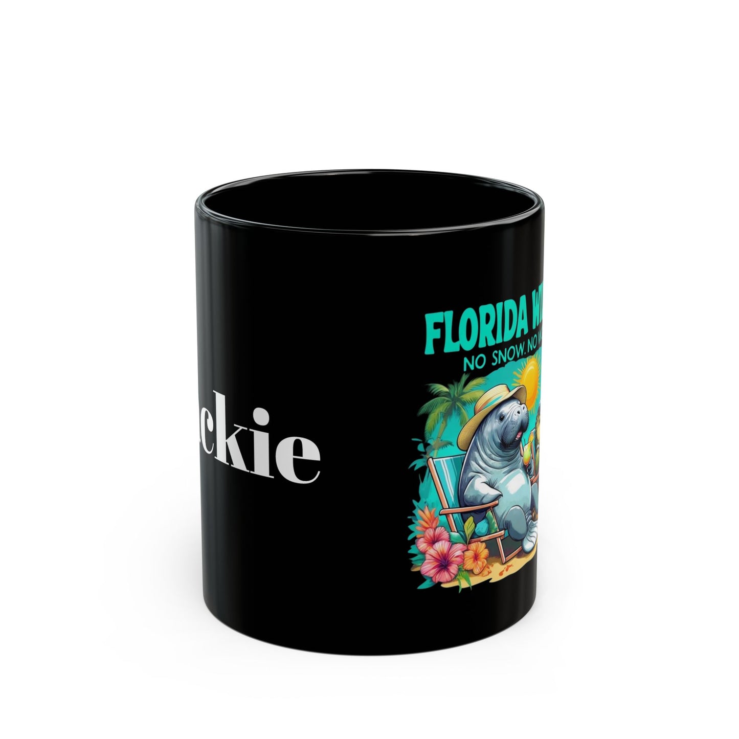 Mug, Florida Wildlife Manatee Alligator Cocktails Beach Chairs No Snow, Tropical Mug, Coastal Mug, Animal Lover Gift, Summer Vibes,