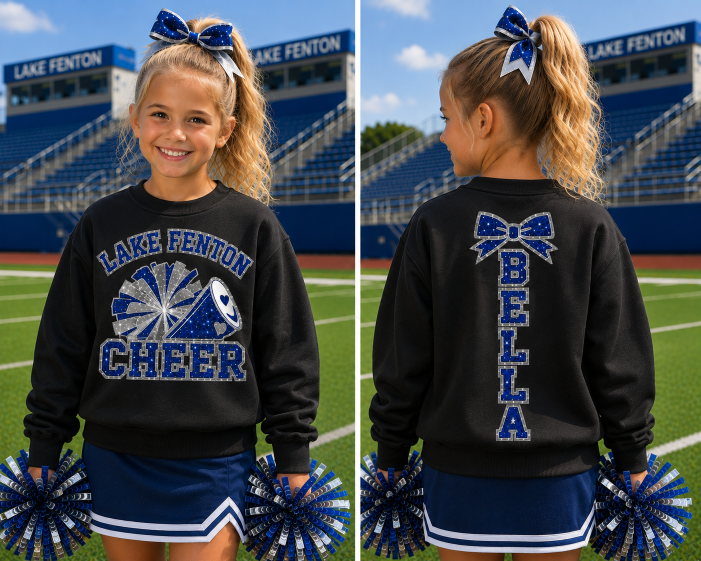 Lake Fenton Cheer Youth Sweatshirt | Blue Devils Cheer Spirit Wear XS-XL