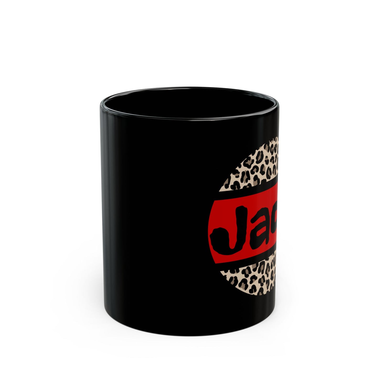 Black Personalized Custom Leopard Print Coffee Cup Mug (11oz, 15oz), Tea Cup, Gift Idea, Valentine's Day, Gift for Her, Nurse Gift, Mother's Day Custom Personalized Add Name