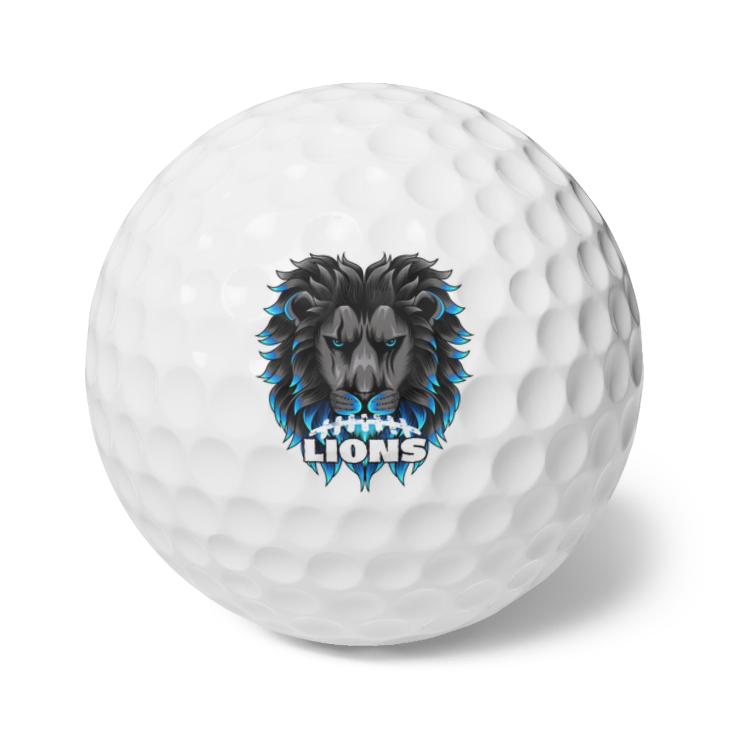 Personalized Lions Football Golf Balls, 6pcs - Sports Fan Gift, Golf Accessories, Golf Lover Gift, Custom Golf Balls, Golf Gifts for Men