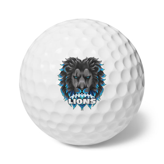 Personalized Lions Football Golf Balls, 6pcs - Sports Fan Gift, Golf Accessories, Golf Lover Gift, Custom Golf Balls, Golf Gifts for Men