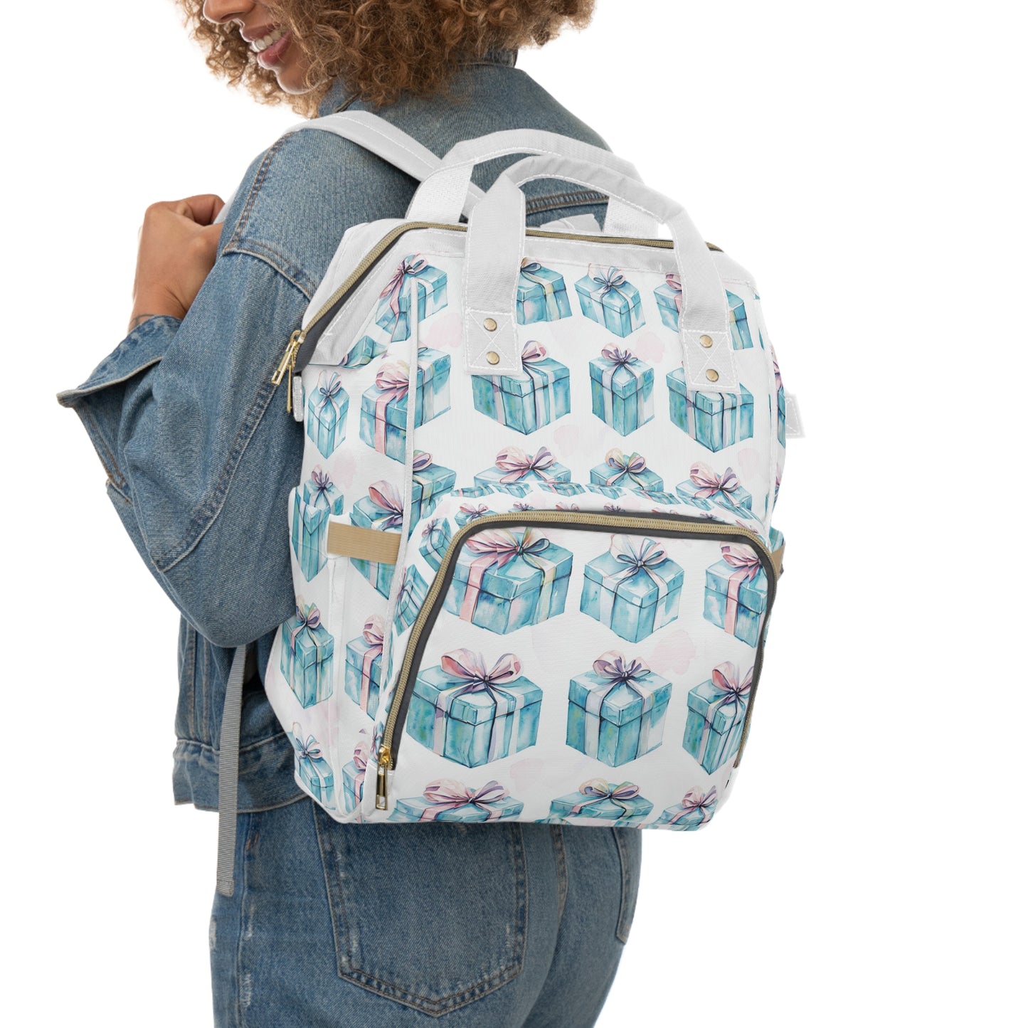 Tiffany Blue Backpack, Diaper Bag, Mommy Bag, Travel Bag, Baby Shower Gift, Nursery Organizer