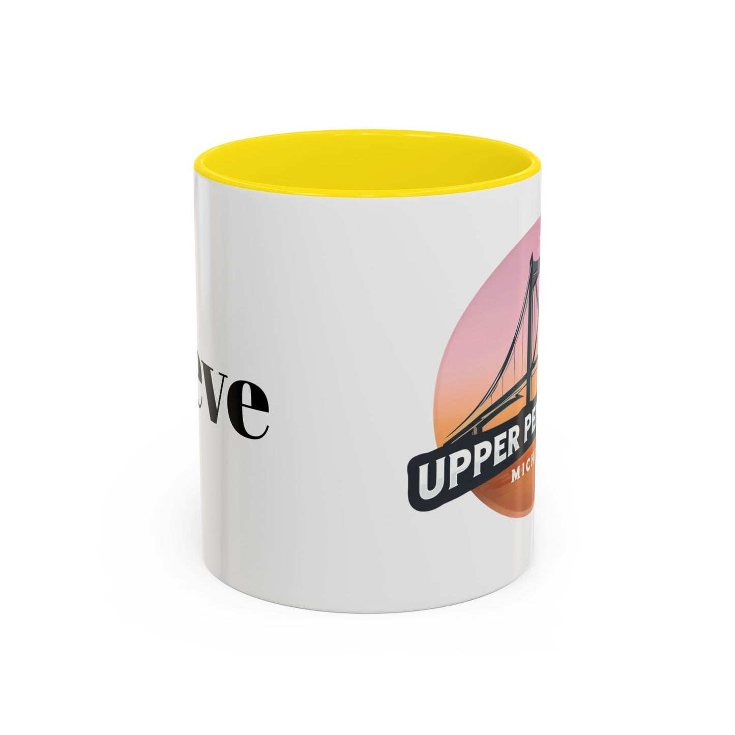 Coffee Mug, Mackinac Bridge Upper Peninsula Michigan Personalized Cup, Mackinac Island, Custom Name Mug, Gift for Coffee Lover, Travel Mug,
