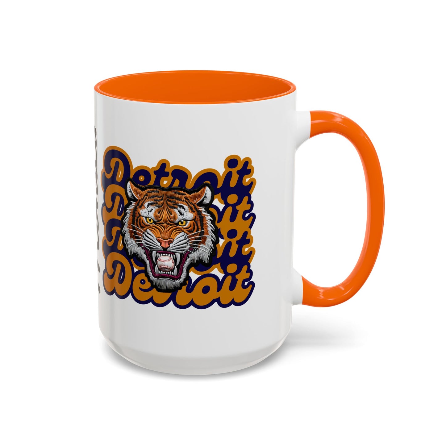 Bold Detroit Baseball, Tiger Coffee Mug, Fun Gift for Detroit Fans, Cute Tea Mug, Customizable Accent Mug, Collectible Sports Mug