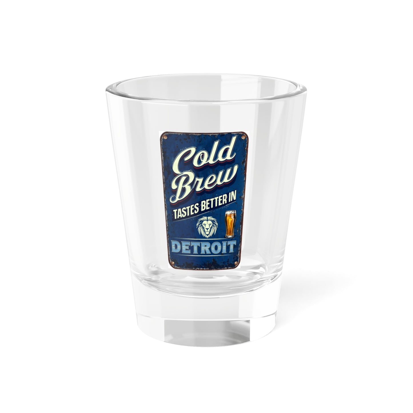 Beer Tastes Better In Detroit 1.5 oz Shot Glass, Father's Day Gift, Gift For Him, Lions Football Fan, Detroit, Michigan