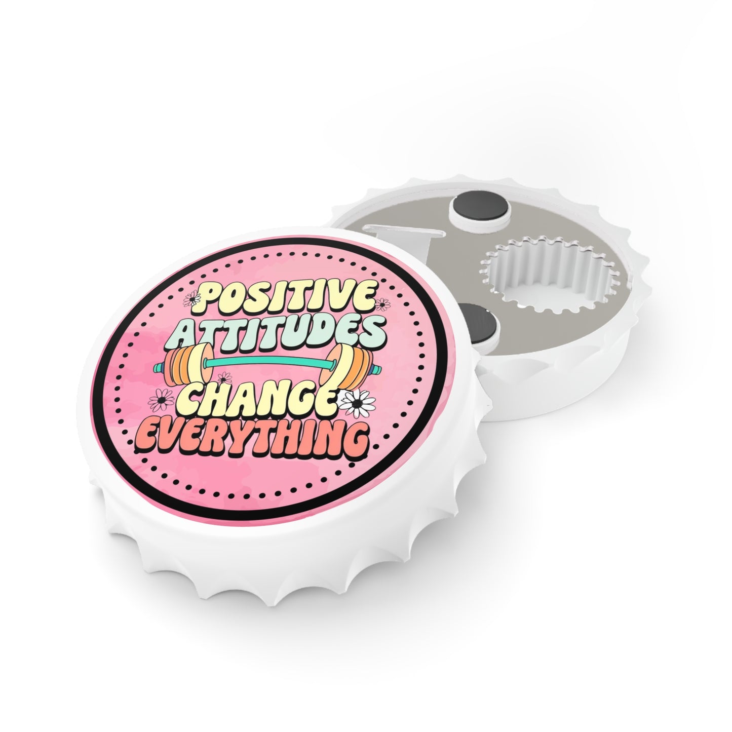 Bottle Opener, Gym Inspiration, Positive Attitudes Change Everything, Gym Quote, Fitness Gift, Motivational Kitchen Decor, Inspirational