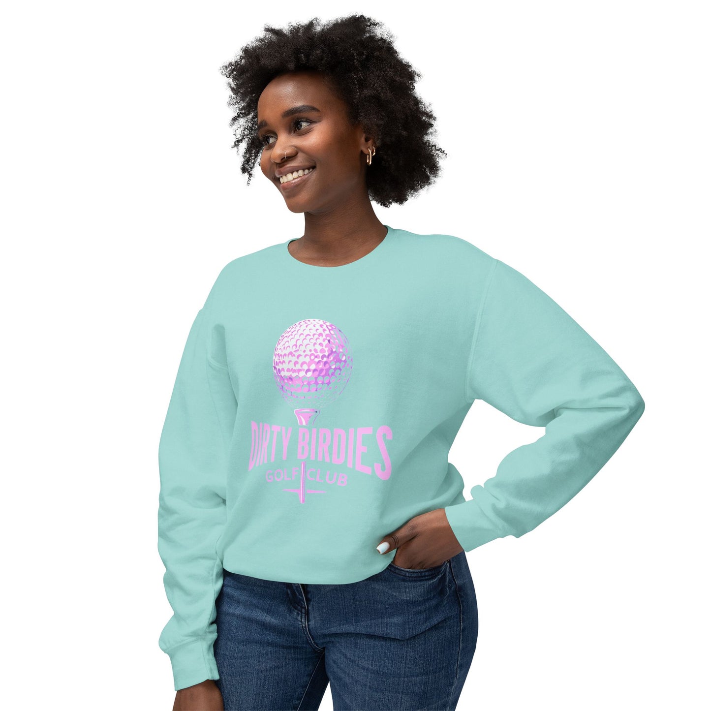 Dirty Birdies Women's Golf Sweatshirt, Golf Lover Gift, Fun Golf Apparel, Golfing Crewneck, Women's Golf Clothing, Golfing Shirt